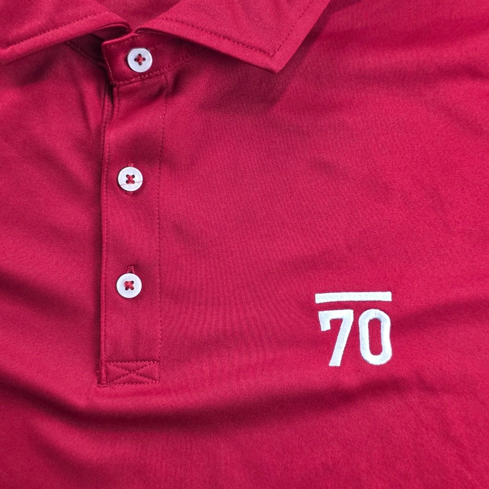 Subseventy Polo Shirt Mens XL Red Short Sleeve Performance Golf Top 70 Logo - Picture 4 of 10